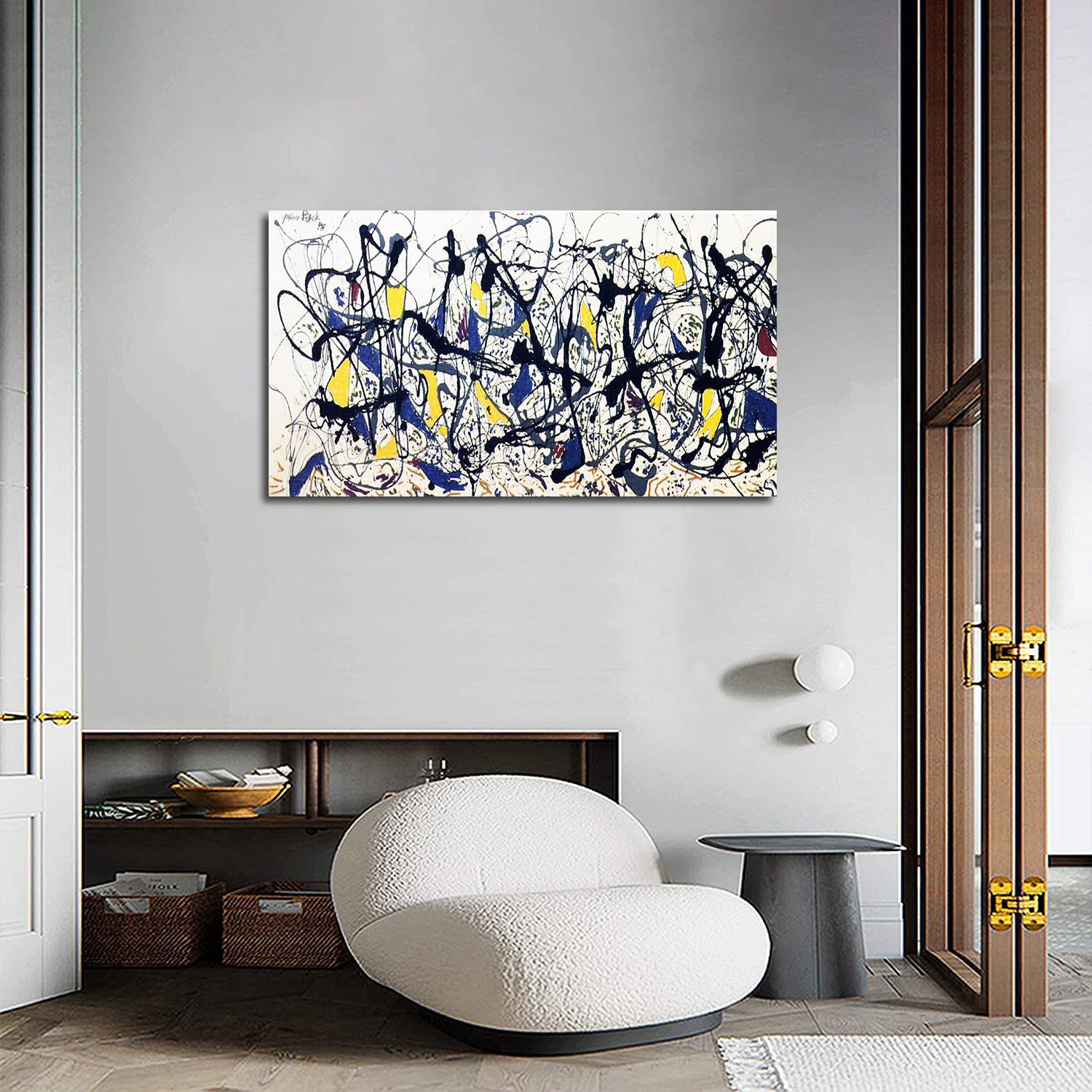Amazon｜BOHU ARTS ジャクソン ポロック 絵画 抽象 ウォールアート